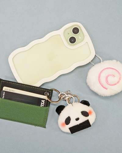 O-CHECK Cute Ball Chain Bag Car Keyring