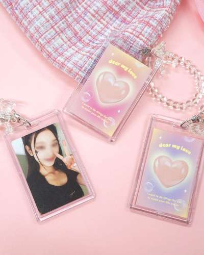 O-CHECK Complete Favorite Transparent Photocard Holder Keyring Set