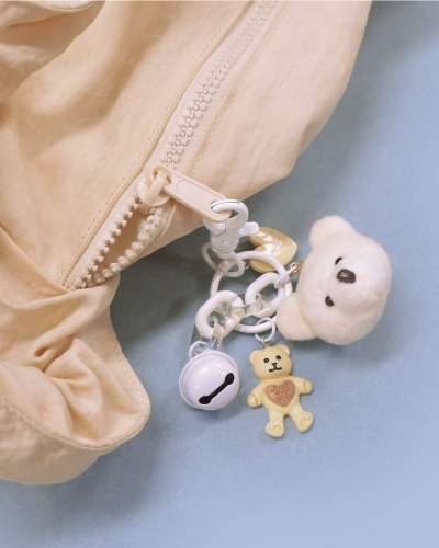 O-CHECK Cute Puppy Keychain Keyring