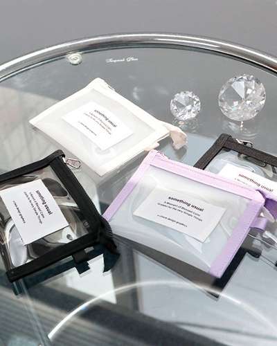O-CHECK Daily Clear Card Wallet Something Usual Coin Purse Card Holder