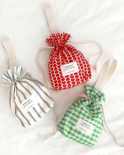 O-CHECK String Pouch Bokjori Inner Bag Cotton Pouch