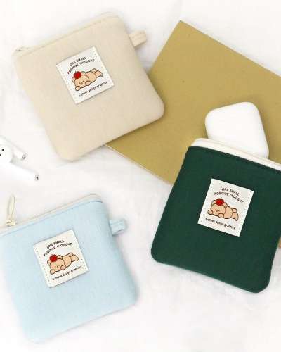 O-CHECK Apple Bear Earphone Pouch