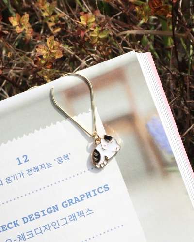 O-CHECK Metal Book Clip Bookmark Short 24 Designs