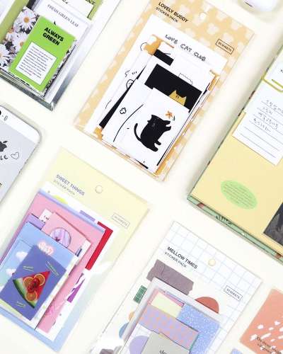 O-CHECK Deco Sticker Pack 4 Types (30 pieces each) Diary and Phone Decoration