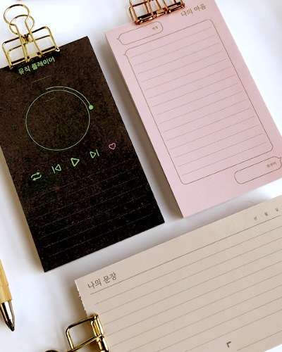 O-CHECK Small Record Memo Pad Sensibility 3 Types Memo Sheets
