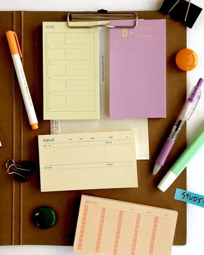O-CHECK Small Record Memo Pad Study 4-Type Memo Sheets