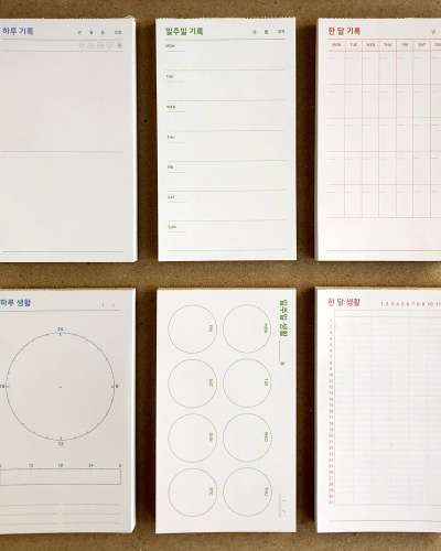O-CHECK Small Record Memo Pad Daily Check 6 Types Memo Sheet