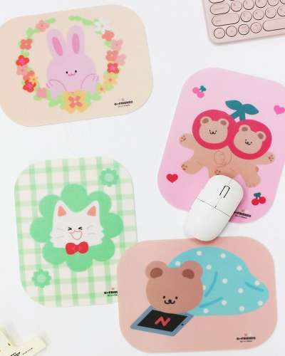 O-CHECK Off-Friends Mouse Pad 4-Piece Set