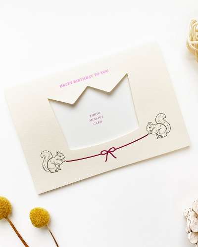 O-CHECK Photo Message Card HAPPY BIRTHDAY TO YOU