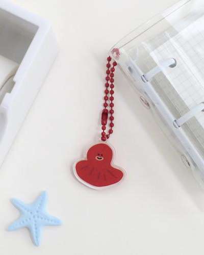 Momopop Jeju Stone Octopus Mini Acrylic Keyring