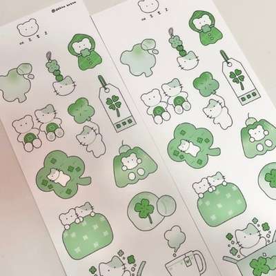 Deco Boco | Big Clover Monochrome Sticker ver.2
