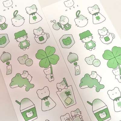 Deco Boko | Big Clover Monochrome Sticker ver.1