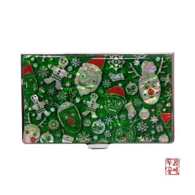 Santa Claus Portable Business Card Holder [Green]