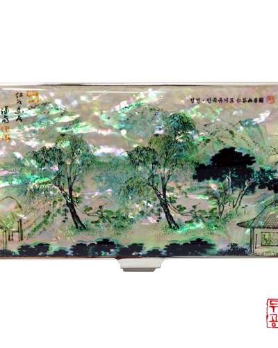 【鄭敾】隠谷幽居図 携帯名刺入れ