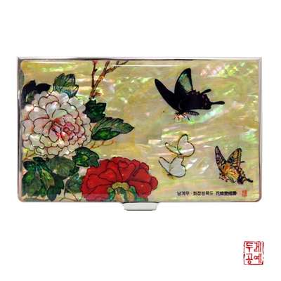 [Nam Gye-u] Butterfly and Flower Business Card Case - Peony and Butterfly