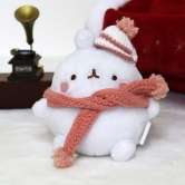 Fuzzy Fluffy Molang 10cm Flat Plush Doll