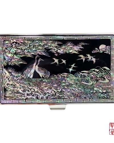 松鶴螺鈿携帯名刺入れ