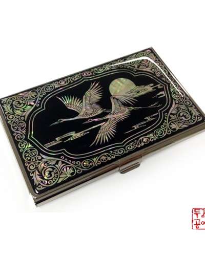 Mother-of-pearl Business Card Holder [Cloud and Crane]