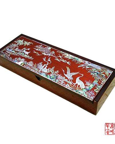 Brush Holder [Ten Symbols of Longevity Red Glossy]
