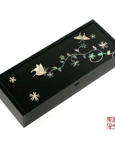 Butterfly Pattern Automatic Pencil Case