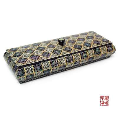 Lee Jo Geometric Pattern Pencil Case