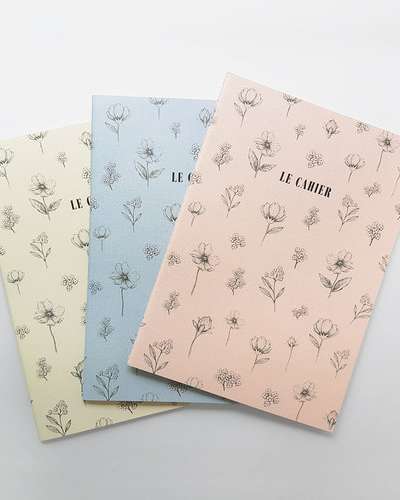 O-CHECK LE CAHIER Notebook M FLORAL (Dot)