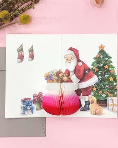 O-CHECK Pop-Up Card Santa Claus