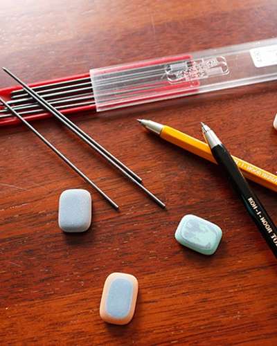 O-CHECK Koinuer Sharp Pencil Refill HB (Black & Orange)