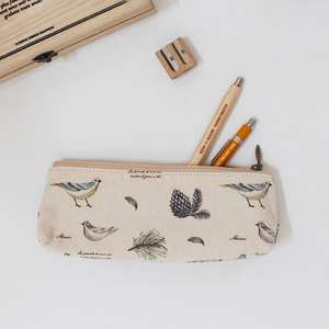 O-CHECK Pencil Case Cotton Pen Pouch_Forest