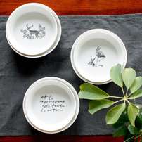 Changi Deer Flamingo Typo Ceramic Dinnerware L(13) M(12)