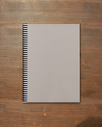 O-CHECK DESIGN GRAPHICS Easy Book Note Grey Lined