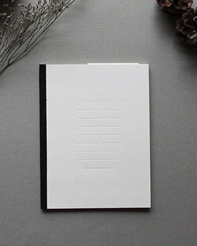 O-CHECK FREE NOTE WEEKLY white (Embossed)