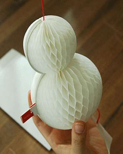 O-CHECK CHRISTMAS CARD Snowman Pop-Up Card