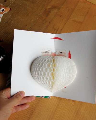 O-CHECK POP UP CARD Santa Christmas Santa Card