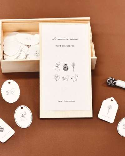 O-CHECK Gift Tags Natural 36-Piece Set