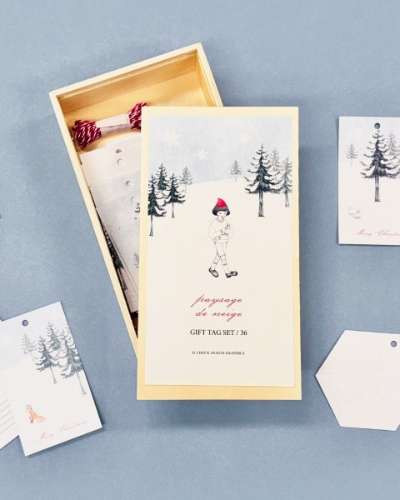 O-CHECK DESIGN GRAPHICS Gift Tags Snow 36-Piece Set