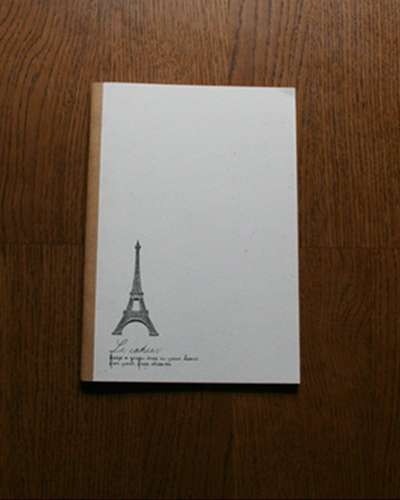O-CHECK Notebook L Eiffel Tower (Ruled)