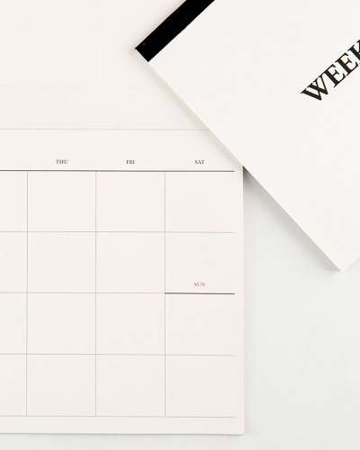 O-CHECK English Typography Weekly Planner Pad A4