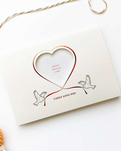 O-CHECK Photo Message Card I ONLY LOVE YOU Love