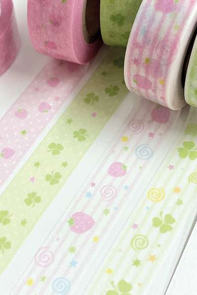 Danpat | Strawberry Clover Masking Tape - Clover Shake / Strawberry Shake