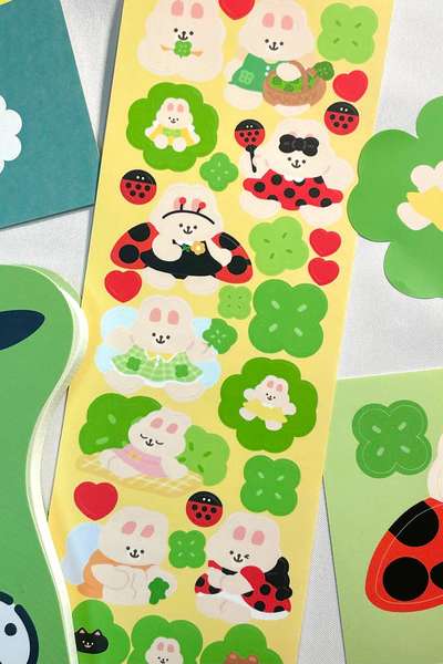 Ozakka | Heart Clover Seal Stickers