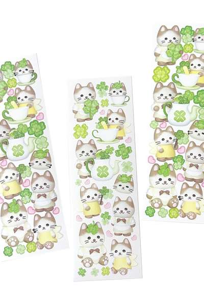 Moitoyi | Clover Kitty Seal Sticker