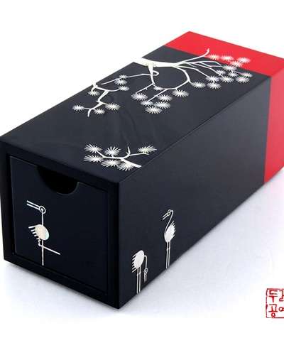Modern Pine and Crane Pen Case