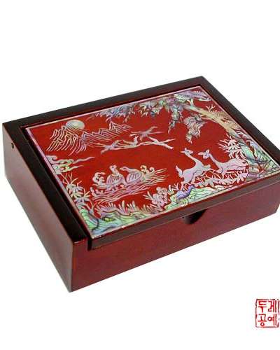 Business Card Case [Ten Symbols of Longevity Red]