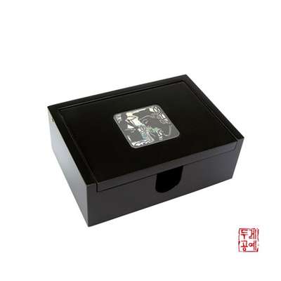 Mother-of-Pearl Business Card Holder - Half-Reclining Contemplation Statue