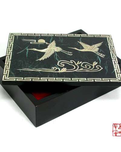 Traditional Hanji Business Card Holder [Pair of Cranes]