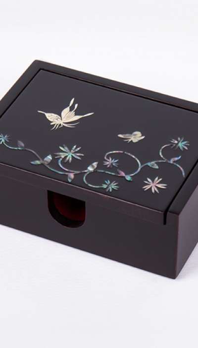 Business Card Case [Butterfly Pattern Auto-Open]
