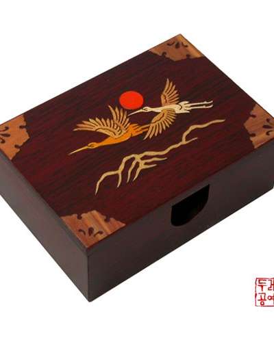 Crane Inlay Business Card Holder