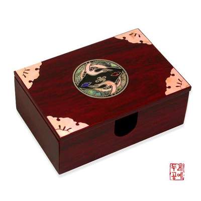 Crane Insignia Silver-Inlaid Business Card Holder
