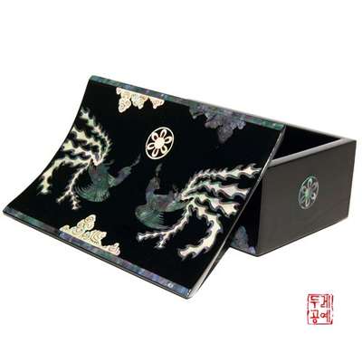 Phoenix Cloud Pattern Mother-of-Pearl Business Card Holder